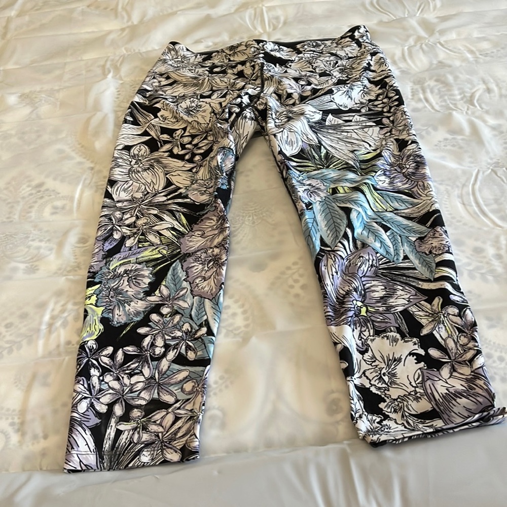 Leggings Calvin Klein black white floral print